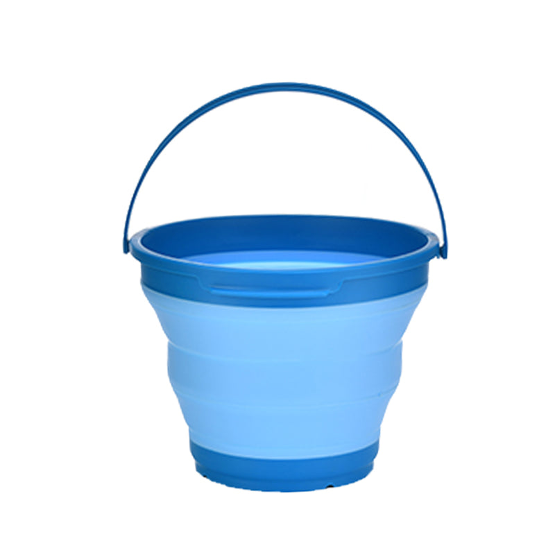 7 Litre Foldable Collapsible Silicone Bucket for Home/Hiking/Camping/Fishing - Blue - Outbackers