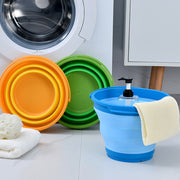 7 Litre Foldable Collapsible Silicone Bucket for Home/Hiking/Camping/Fishing - Blue - Outbackers