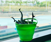 7 Litre Foldable Collapsible Silicone Bucket for Home/Hiking/Camping/Fishing - Green - Outbackers