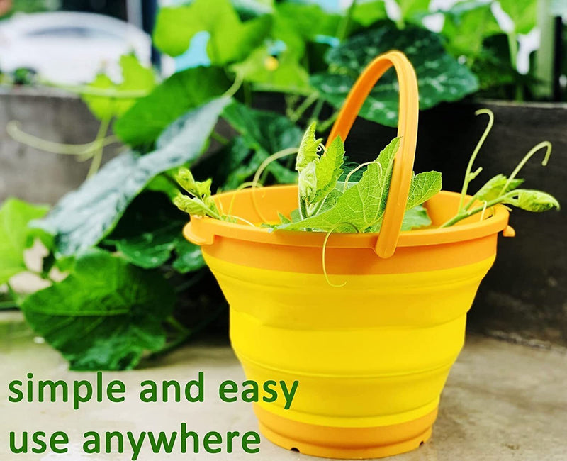 7 Litre Foldable Collapsible Silicone Bucket for Home/Hiking/Camping/Fishing - Green - Outbackers