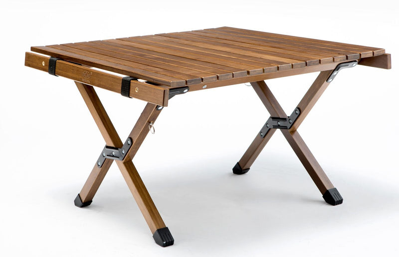 62cm Foldable Bamboo Outdoor Camping Table Waterproof Wood Wooden Travel - Small - Outbackers