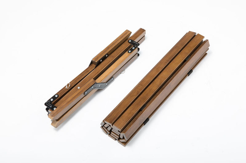 62cm Foldable Bamboo Outdoor Camping Table Waterproof Wood Wooden Travel - Small - Outbackers