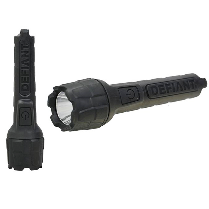 Defiant 80 Lumens Flashlight LED Lamp Torch with AAA Batteries Flash Light Camp Outdoor - Outbackers