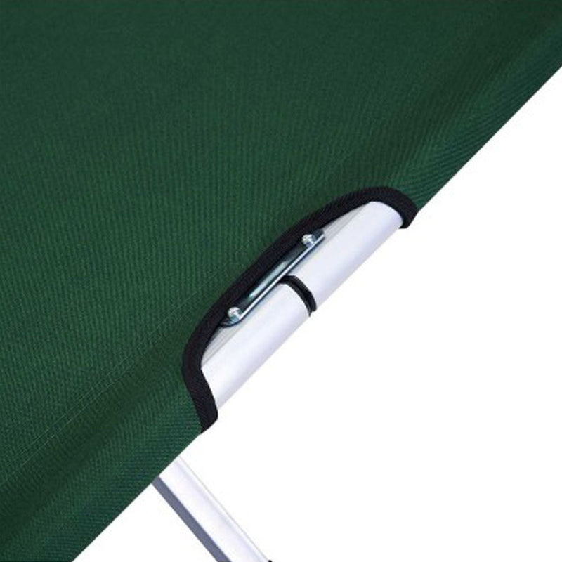 Camping Bed Folding Stretcher Light Weight w/ Carry Bag Camp Portable - green - Outbackers
