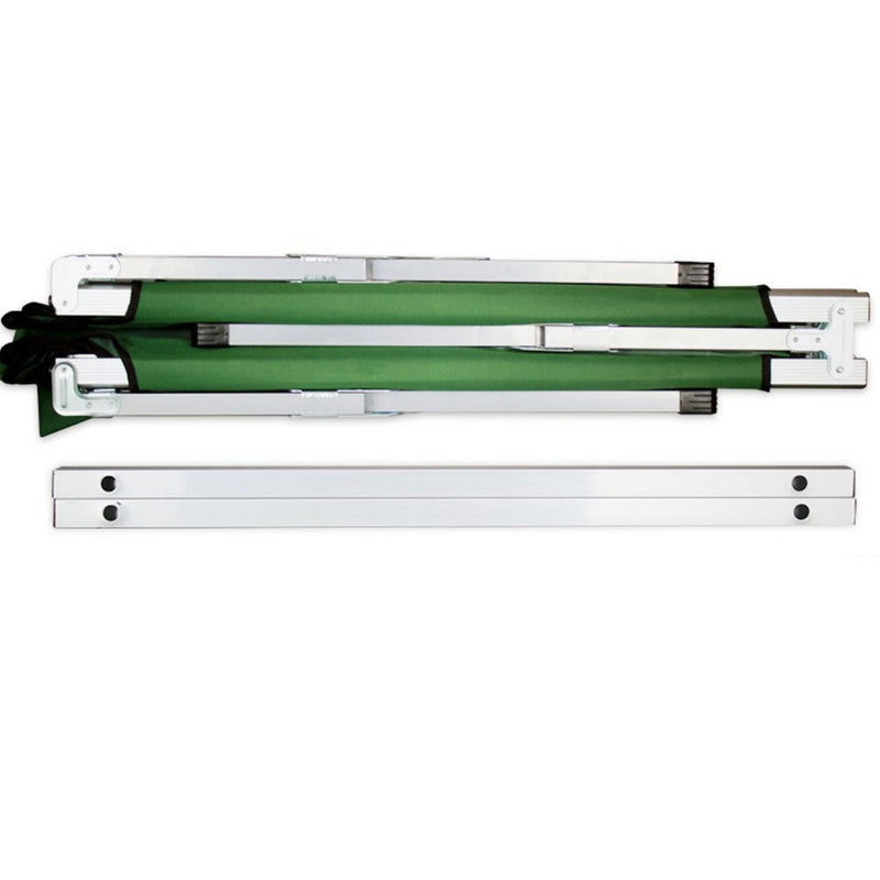 Camping Bed Folding Stretcher Light Weight w/ Carry Bag Camp Portable - green - Outbackers