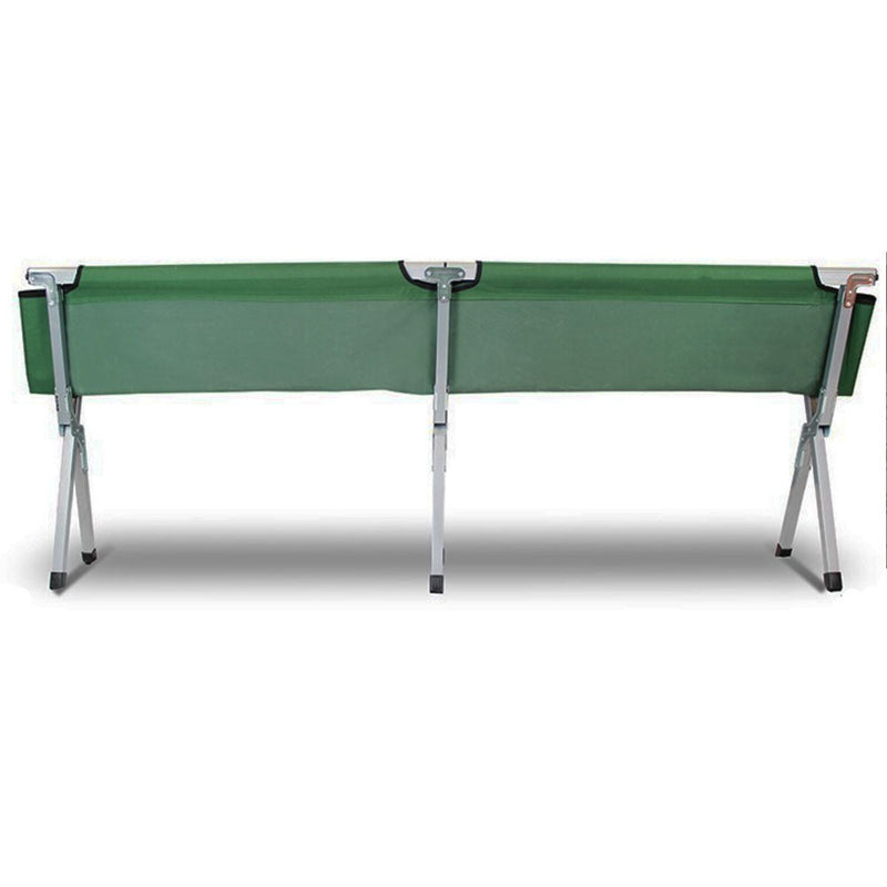 Camping Bed Folding Stretcher Light Weight w/ Carry Bag Camp Portable - green - Outbackers
