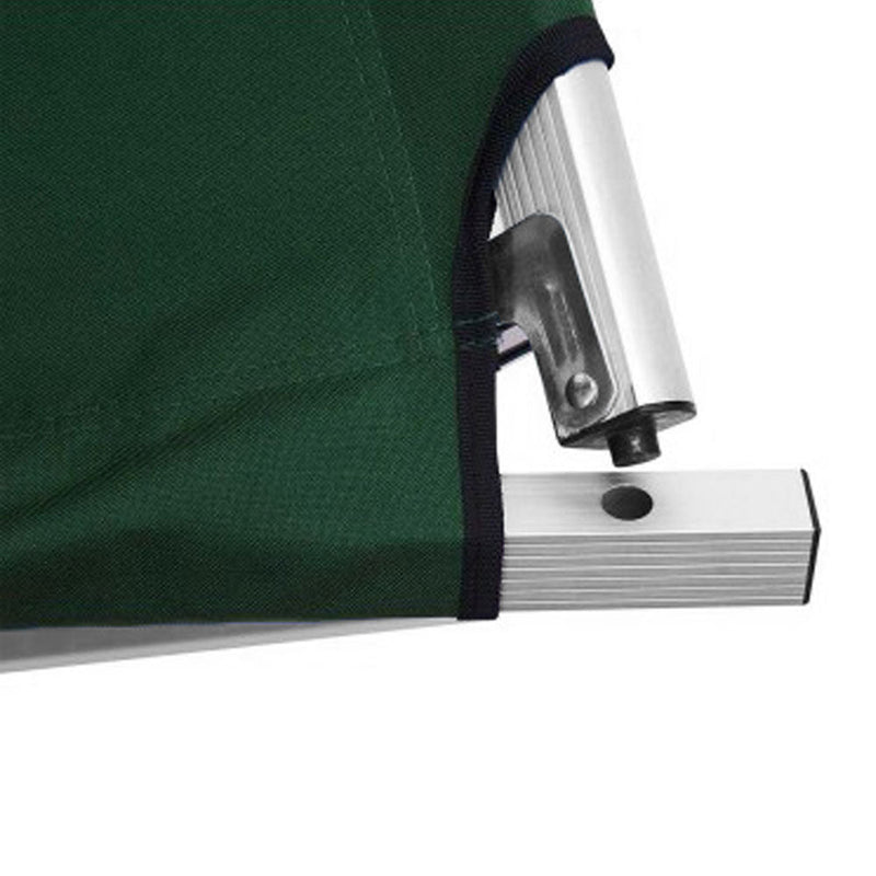 Camping Bed Folding Stretcher Light Weight w/ Carry Bag Camp Portable - green - Outbackers