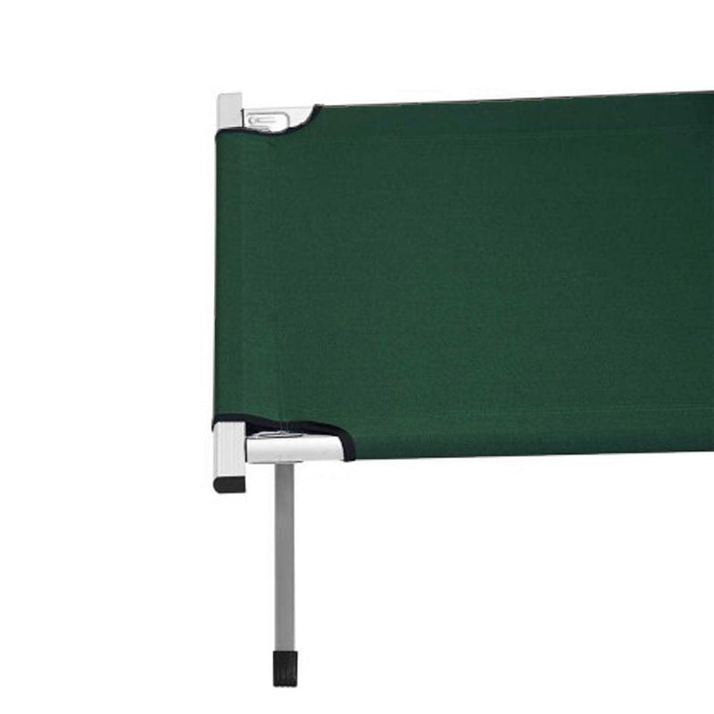 Camping Bed Folding Stretcher Light Weight w/ Carry Bag Camp Portable - green - Outbackers