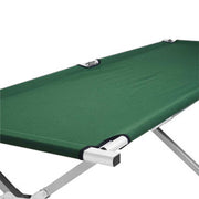 Camping Bed Folding Stretcher Light Weight w/ Carry Bag Camp Portable - green - Outbackers