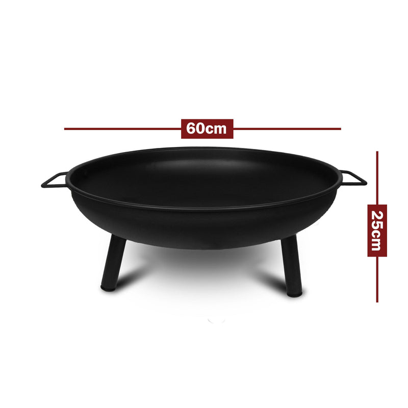 Portable Outdoor Fire Pit Fireplace Open Patio Heater Garden Plant Bowl Steel - Outbackers