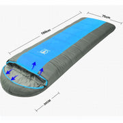 Outdoor Camping Envelope Sleeping Bag Thermal Tent Hiking Winter Single -15C - blue - Outbackers