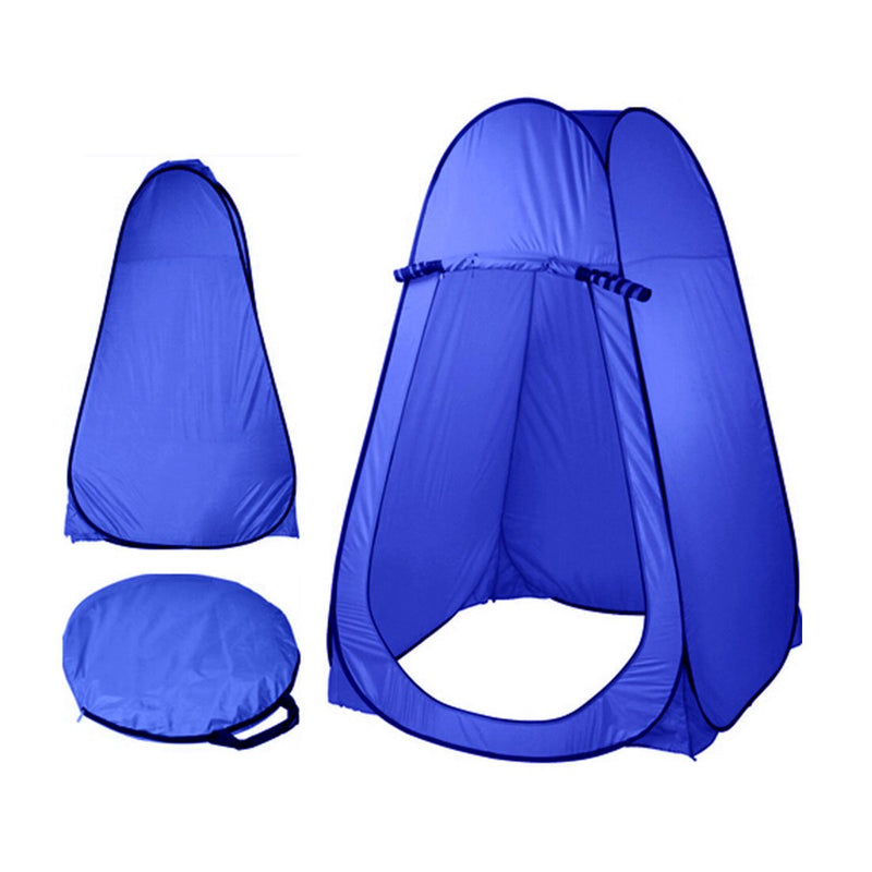 Pop Up  Portable Privacy Shower room Tent &20L Outdoor Camping Water Bag Camp Set - blue - Outbackers