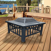 18" Square Metal Fire Pit Outdoor Heater - Outbackers