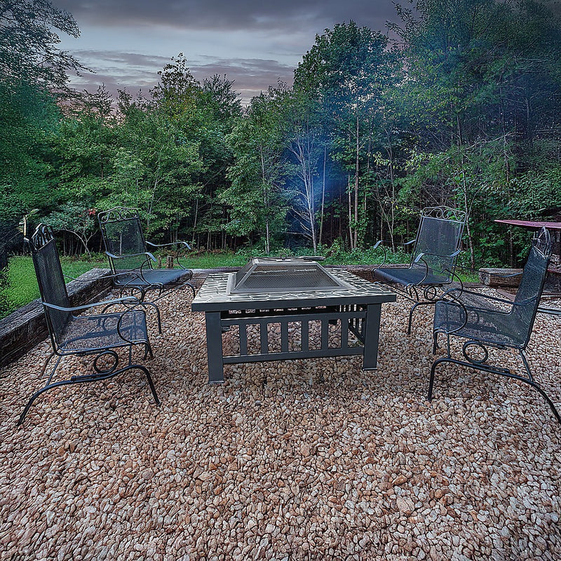 18" Square Metal Fire Pit Outdoor Heater - Outbackers