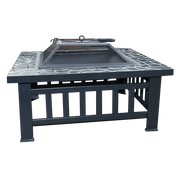 18" Square Metal Fire Pit Outdoor Heater - Outbackers