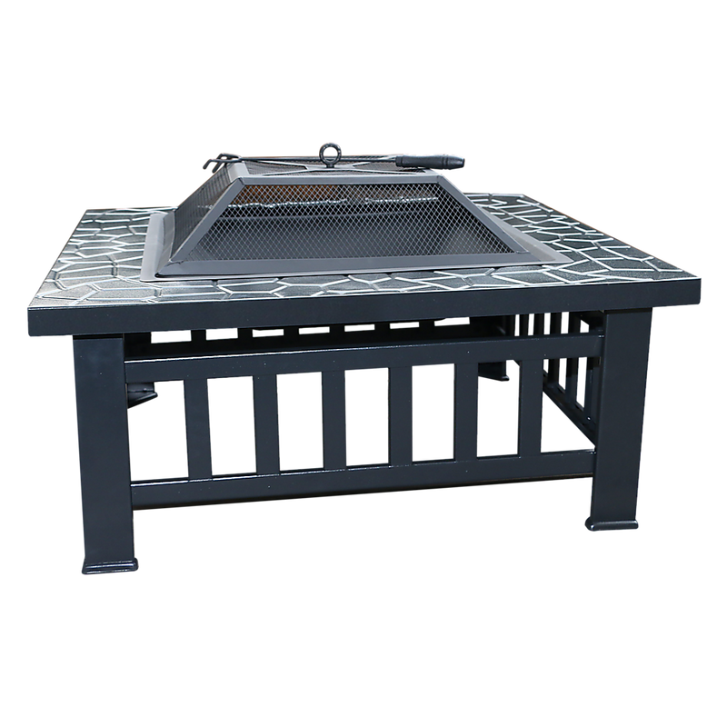 18" Square Metal Fire Pit Outdoor Heater - Outbackers