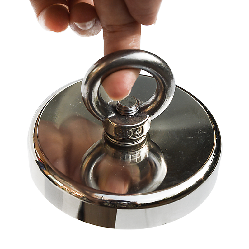 400Kg Salvage Strong Recovery Magnet Neodymium Hook Treasure Hunting Fishing