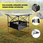 Folding Collapsible Camping Table Caravan RV Heavy Duty Steel & Aluminium - Outbackers