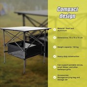 Folding Collapsible Camping Table Caravan RV Heavy Duty Steel & Aluminium - Outbackers