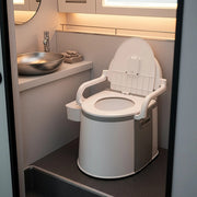 19L Camping Portable Toilet – Outdoor & Indoor Travel Commode Potty with Built-In Tissue Box - Outbackers