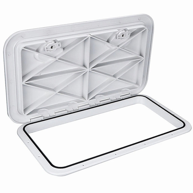 White Marine Boat Access Hatch – Deck Inspection Storage Lid for Boat or RV - Outbackers