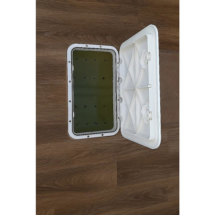 White Marine Boat Access Hatch – Deck Inspection Storage Lid for Boat or RV