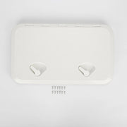 White Marine Boat Access Hatch – Deck Inspection Storage Lid for Boat or RV - Outbackers