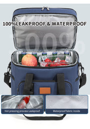 Green 23L Extra Large Insulated Cooler Bag with Double Layers - Perfect for Camping, Picnics, and Outdoor Adventures - Outbackers