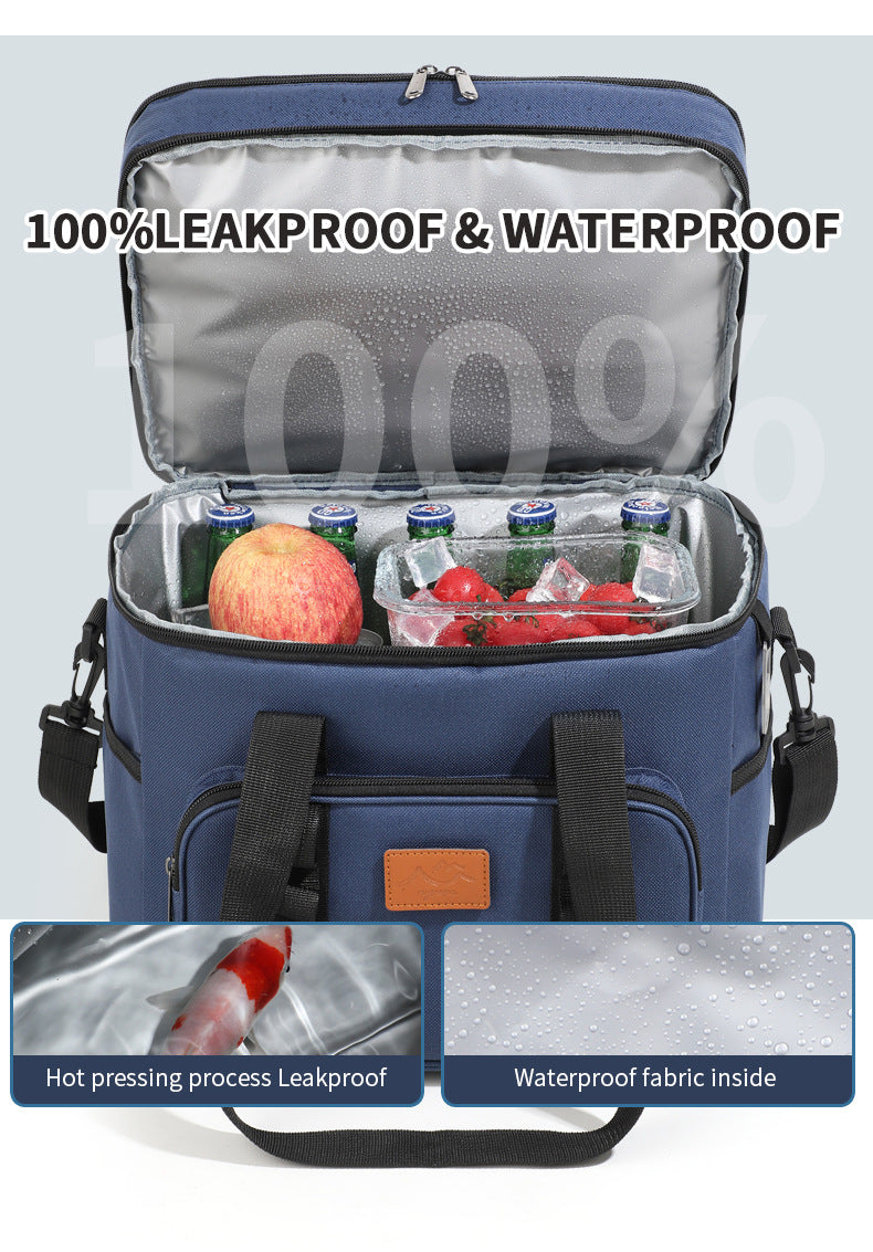 Green 23L Extra Large Insulated Cooler Bag with Double Layers - Perfect for Camping, Picnics, and Outdoor Adventures - Outbackers