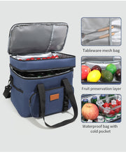 Green 23L Extra Large Insulated Cooler Bag with Double Layers - Perfect for Camping, Picnics, and Outdoor Adventures - Outbackers