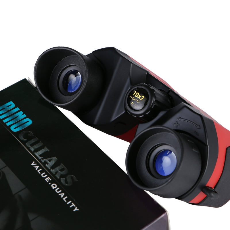 Green (matte finish) 10x22 Kids Binoculars - Multi-Color Compact High-Definition Telescope for Outdoor Adventures & Concerts