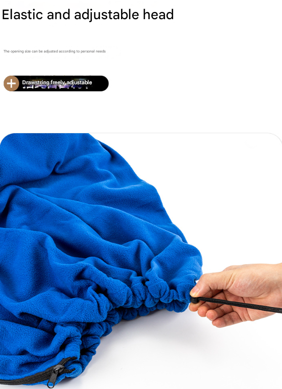 Dark Grey Versatile Double-Sided Fleece Bag Liner - Lightweight & Portable Travel Blanket for Camping & Outdoors