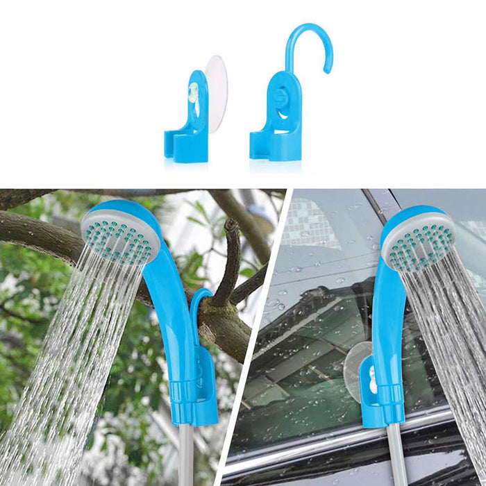 Orange USB Rechargeable Portable Shower Pump for Outdoors