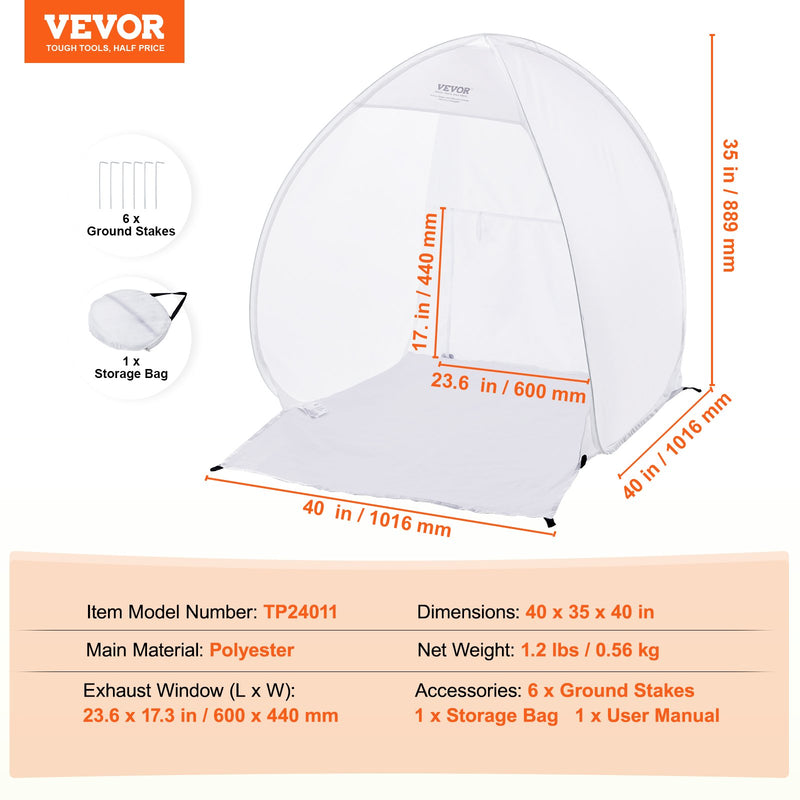 VEVOR Spray Paint Shelter Portable Spray Paint Tent Booth 3.3 x 2.9 x 3.3ft Pop Up - Outbackers
