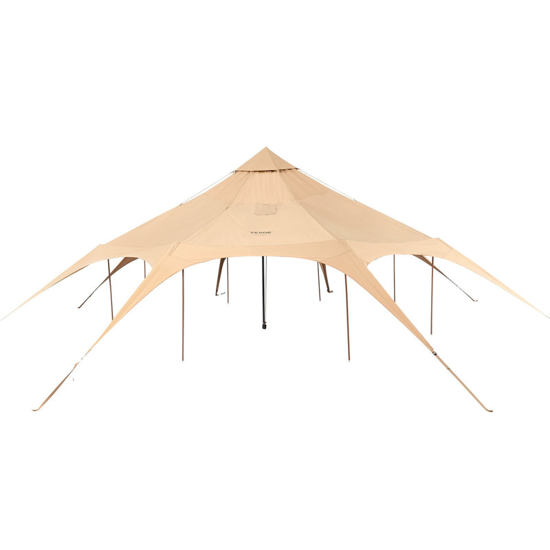 VEVOR Canvas Tent 4 Seasons 5 m/16.4 ft Bell Tent for Camping with Stove Jack - Outbackers