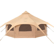 VEVOR Canvas Tent 4 Seasons 5 m/16.4 ft Bell Tent for Camping with Stove Jack - Outbackers