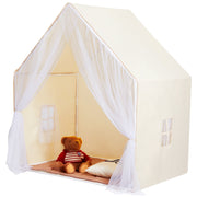 VEVOR Kids Play Tent, Kids Tent for Kids 1-5 Years Old, Toddler Tent with Mat and Tent Lamp, Tent for Kids with Windows for Indoor and Outdoor, Yurt Tent for Boys and Girls, Beige - Outbackers