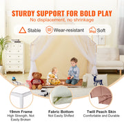 VEVOR Kids Play Tent, Kids Tent for Kids 1-5 Years Old, Toddler Tent with Mat and Tent Lamp, Tent for Kids with Windows for Indoor and Outdoor, Yurt Tent for Boys and Girls, Beige - Outbackers