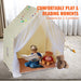 VEVOR Kids Play Tent, Kids Tent for Kids 1-5 Years Old, Toddler Tent with Mat and Tent Lamp, Tent for Kids with Windows for Indoor and Outdoor, Yurt Tent for Boys and Girls, Beige - Outbackers