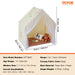 VEVOR Kids Play Tent, Kids Tent for Kids 1-5 Years Old, Toddler Tent with Mat and Tent Lamp, Tent for Kids with Windows for Indoor and Outdoor, Yurt Tent for Boys and Girls, Beige - Outbackers