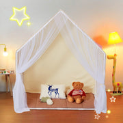 VEVOR Kids Play Tent, Kids Tent for Kids 1-5 Years Old, Toddler Tent with Mat and Tent Lamp, Tent for Kids with Windows for Indoor and Outdoor, Yurt Tent for Boys and Girls, Beige - Outbackers