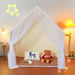 VEVOR Kids Play Tent, Kids Tent for Kids 1-5 Years Old, Toddler Tent with Mat and Tent Lamp, Tent for Kids with Windows for Indoor and Outdoor, Yurt Tent for Boys and Girls, Beige - Outbackers