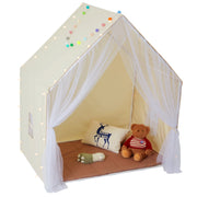 VEVOR Kids Play Tent, Kids Tent for Kids 1-5 Years Old, Toddler Tent with Mat and Tent Lamp, Tent for Kids with Windows for Indoor and Outdoor, Yurt Tent for Boys and Girls, Beige - Outbackers