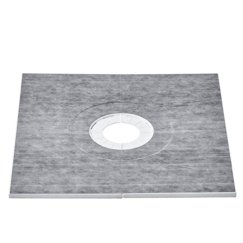 VEVOR Shower Curb Kit, 914x914mm Shower Pan Kit with 160mm Central Drain, Lightweight EPS Shower Installation Kits with 2 Waterproof Cloths, Shower Pan Slope Sticks Fit for Bathroom
