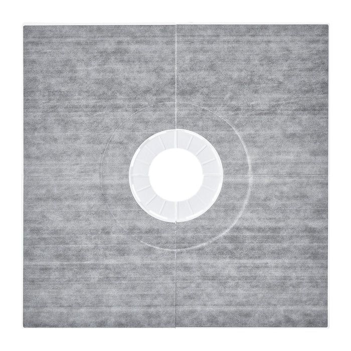 VEVOR Shower Curb Kit, 914x914mm Shower Pan Kit with 160mm Central Drain, Lightweight EPS Shower Installation Kits with 2 Waterproof Cloths, Shower Pan Slope Sticks Fit for Bathroom