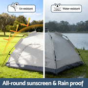 Weisshorn Camping Tent Instant Tent Pop up 2 Person Outdoor Hiking Tents Hiking Beige - Outbackers