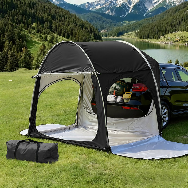 Weisshorn Camping Tent Car SUV Rear Hatchback Tents Canopy Portable Outdoor Family Black - Outbackers