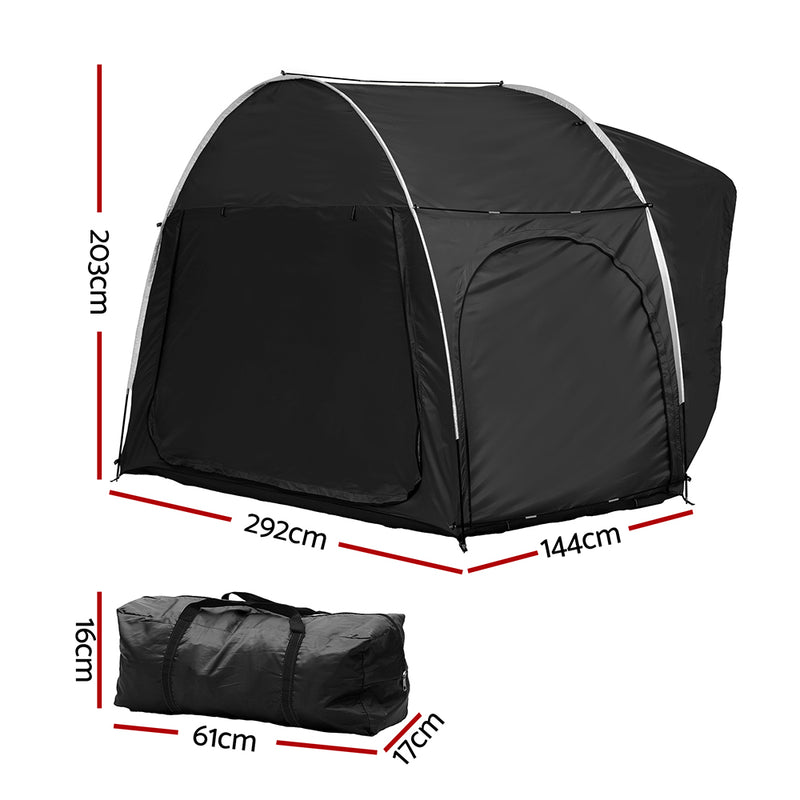 Weisshorn Camping Tent Car SUV Rear Hatchback Tents Canopy Portable Outdoor Family Black - Outbackers