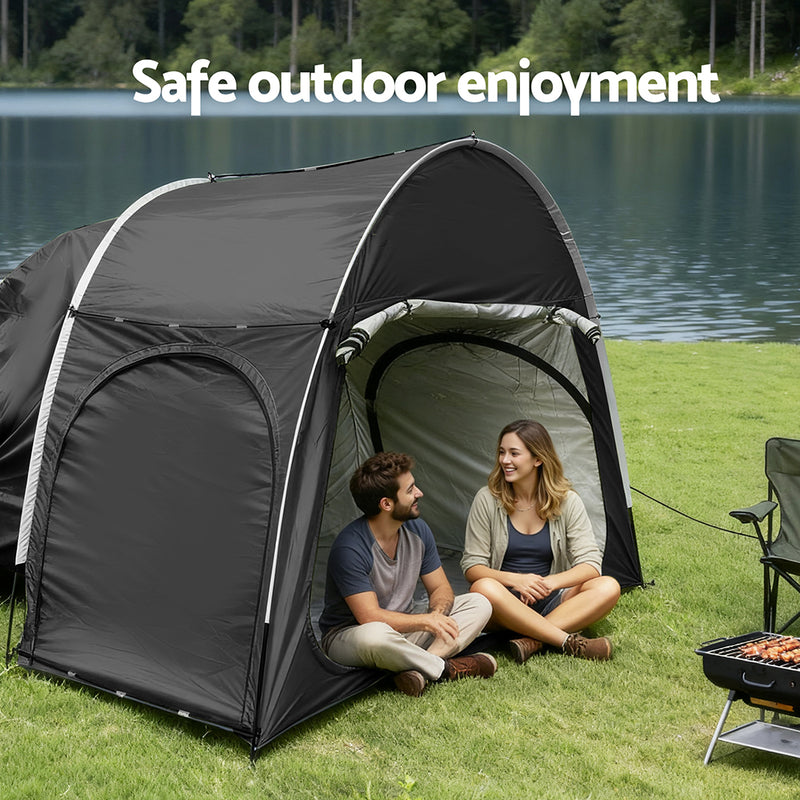 Weisshorn Camping Tent Car SUV Rear Hatchback Tents Canopy Portable Outdoor Family Black - Outbackers