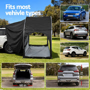 Weisshorn Camping Tent Car SUV Rear Hatchback Tents Canopy Portable Outdoor Family Black - Outbackers